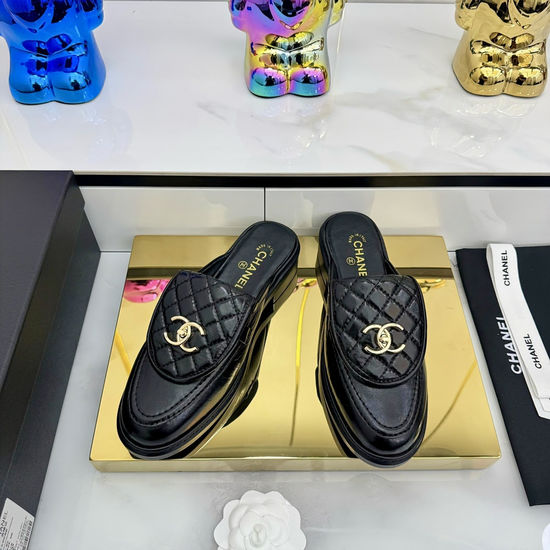 Chanel Sheepskin Leather Classic Buckle Soft Sole Slides