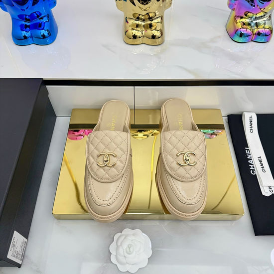 Chanel Sheepskin Leather Classic Buckle Soft Sole Slides