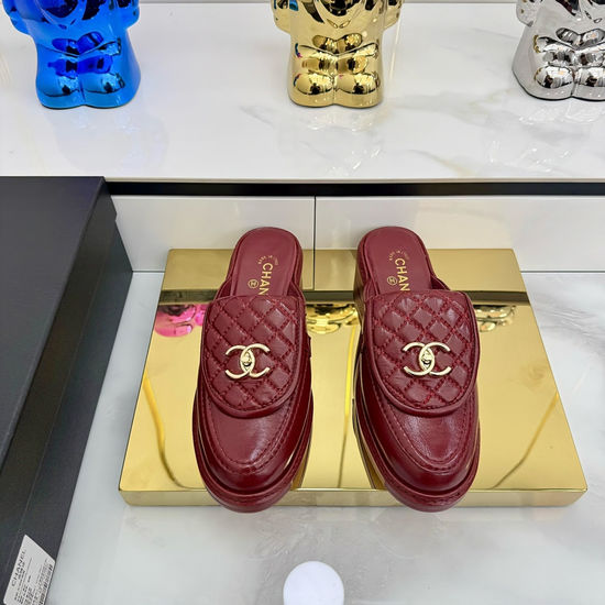 Chanel Sheepskin Leather Classic Buckle Soft Sole Slides