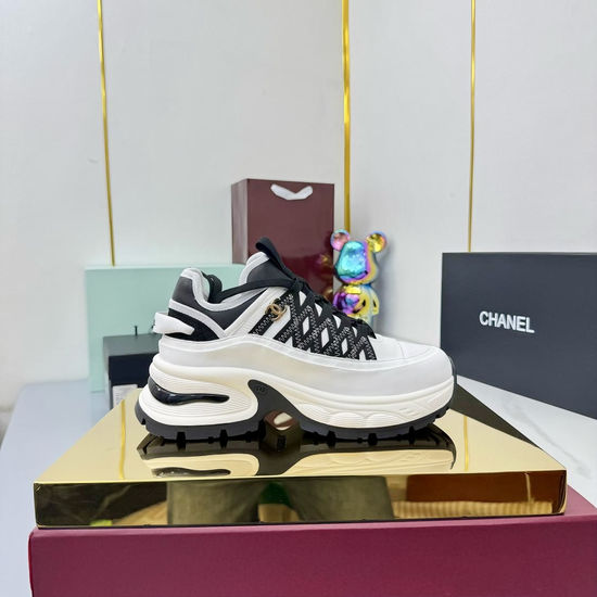 Chanel Premium Leather Casual Sneakers With Combination Sole