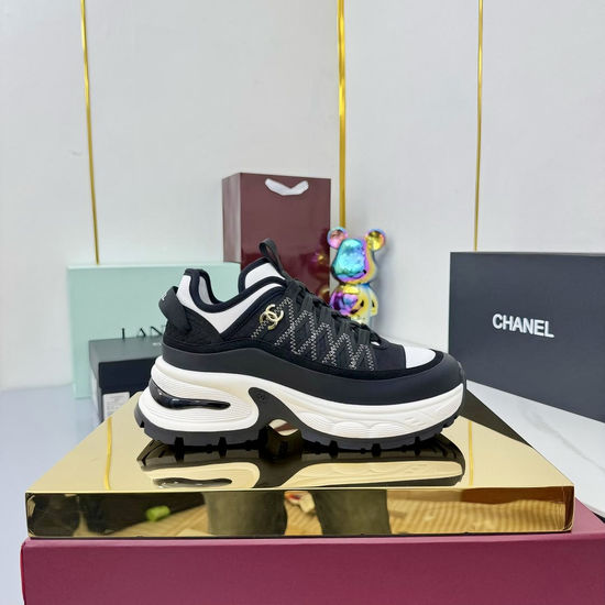 Chanel Premium Leather Casual Sneakers With Combination Sole