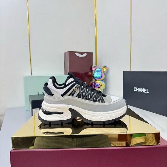 Chanel Premium Leather Casual Sneakers With Combination Sole