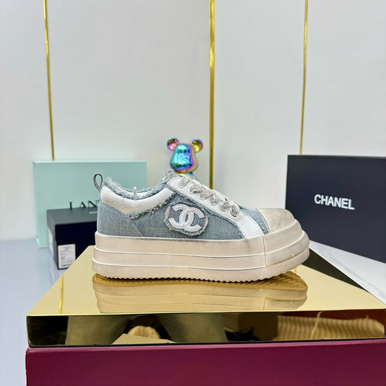 Chanel Classic Two-tone Casual Sneakers Soft Leather Upper