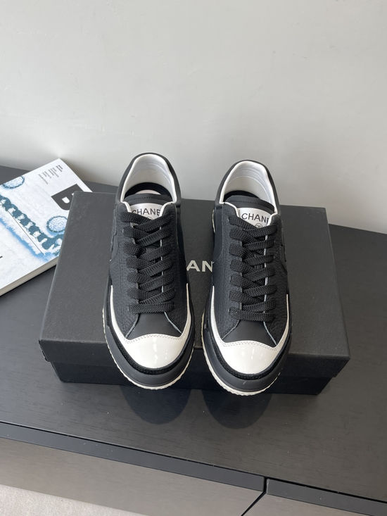 Chanel Classic Casual Leather Training Shoes Comfortable Sheepskin Lining