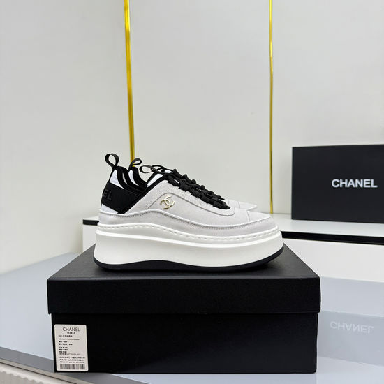 Chanel Embroidered Premium Casual Platform Sneakers