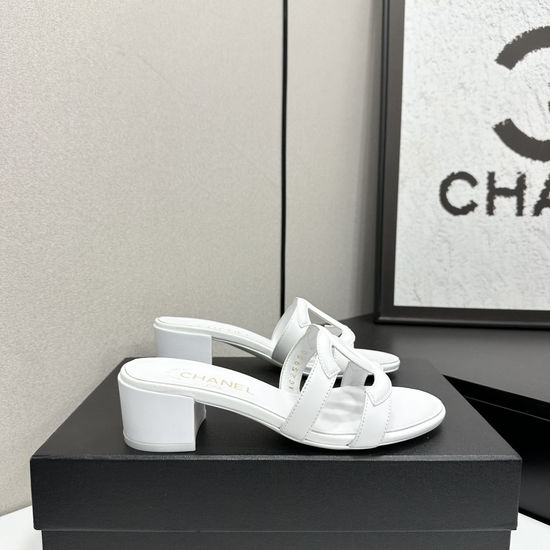 Chanel Elegant Sheepskin Slides with Deluxe Packaging
