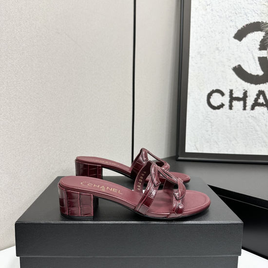 Chanel Elegant Sheepskin Slides with Deluxe Packaging