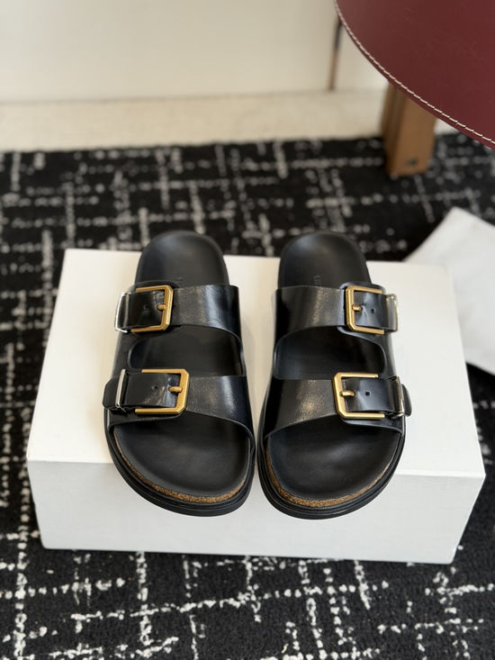 The Row Minimalist Textured Flat Slippers Soft Premium Upper