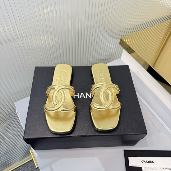 Chanel Elegant Versatile Soft Comfortable Flat Slides