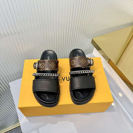 Louis Vuitton Vintage Printed Adjustable Slip On Comfort Clogs