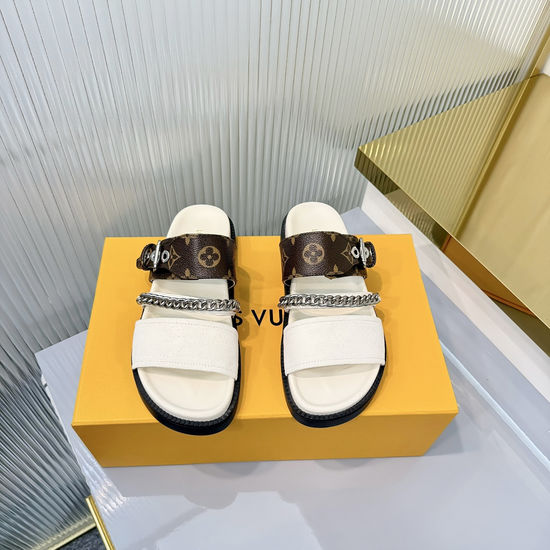 Louis Vuitton Vintage Printed Adjustable Slip On Comfort Clogs