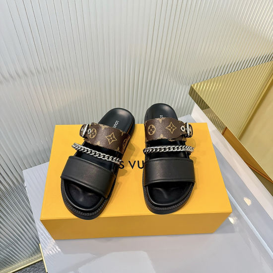 Louis Vuitton Vintage Printed Adjustable Slip On Comfort Clogs