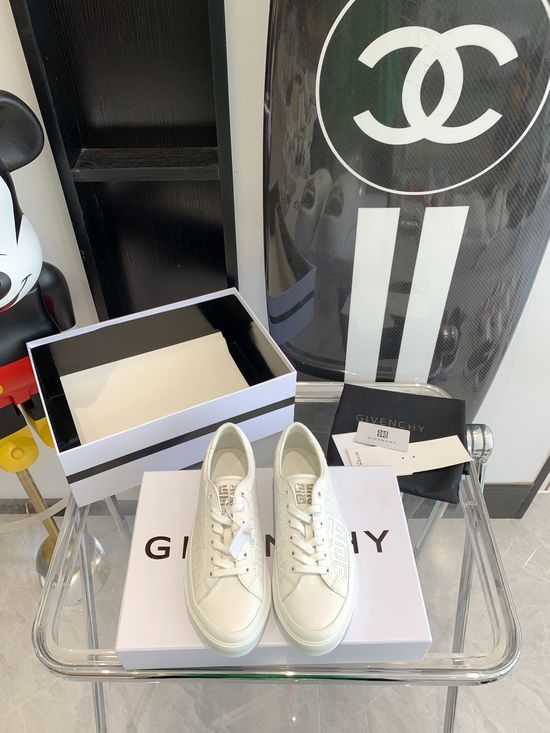 Givenchy Genuine Leather White Casual Shoes With Non-slip Sole