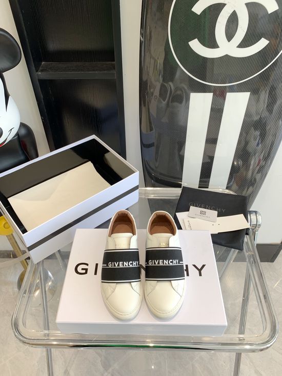 Givenchy Genuine Leather White Casual Shoes With Non-slip Sole