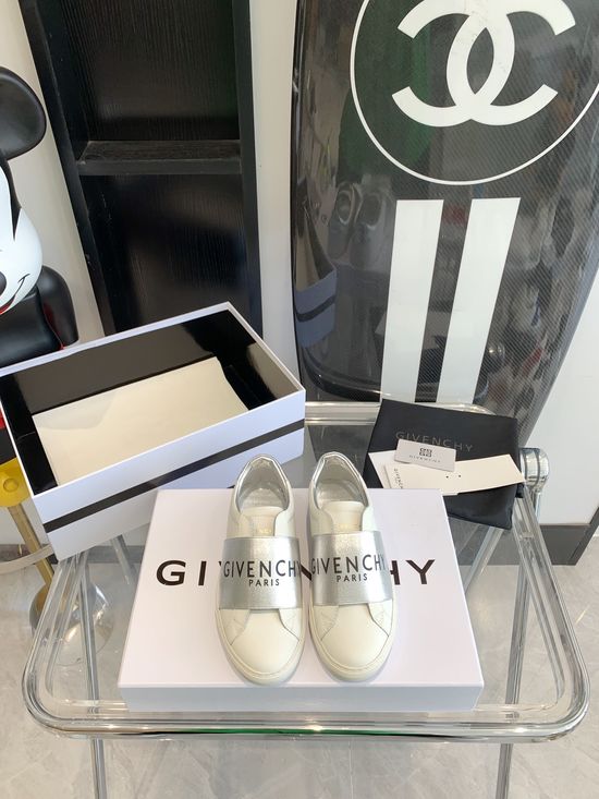 Givenchy Genuine Leather White Casual Shoes With Non-slip Sole