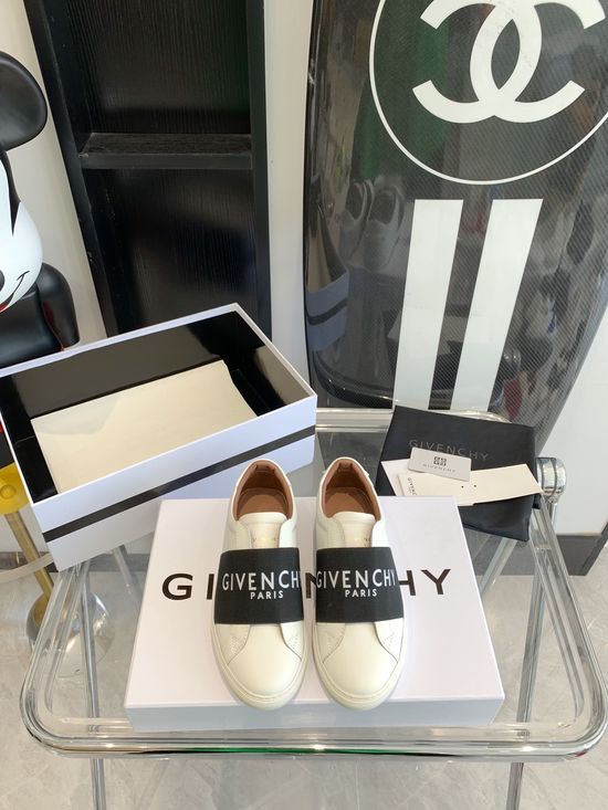 Givenchy Genuine Leather White Casual Shoes With Non-slip Sole
