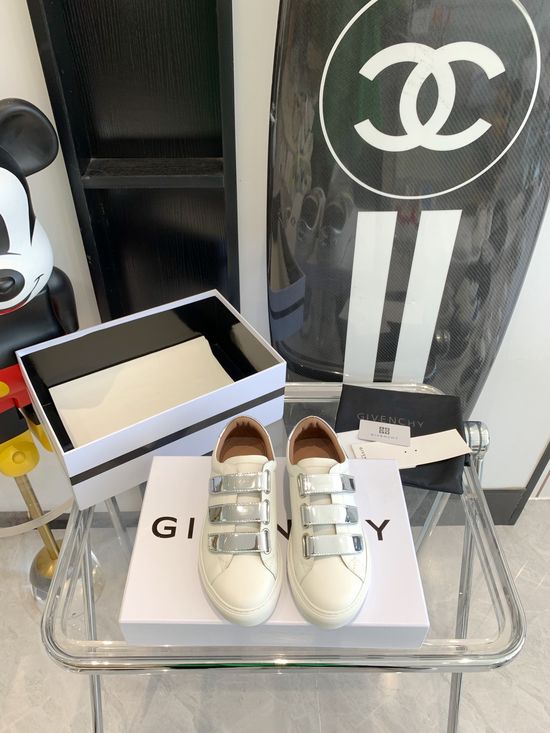 Givenchy Genuine Leather White Casual Shoes With Non-slip Sole