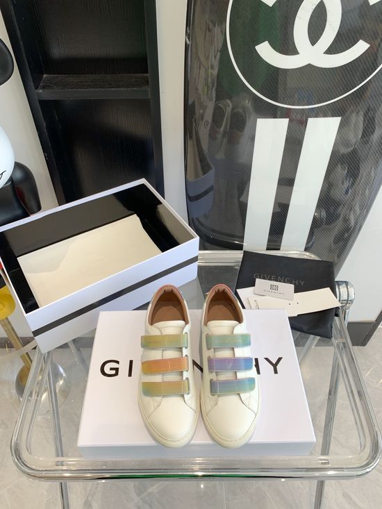 Givenchy Genuine Leather White Casual Shoes With Non-slip Sole