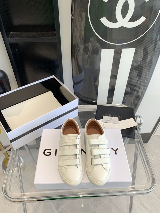 Givenchy Genuine Leather White Casual Shoes With Non-slip Sole