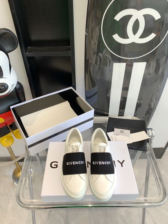 Givenchy Genuine Leather White Casual Shoes With Non-slip Sole