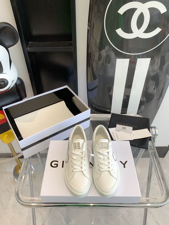 Givenchy Genuine Leather White Casual Shoes With Non-slip Sole