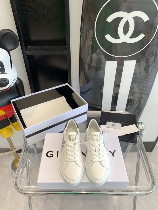Givenchy Genuine Leather White Casual Shoes With Non-slip Sole