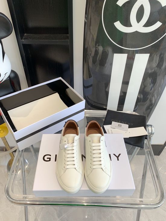 Givenchy Genuine Leather White Casual Shoes With Non-slip Sole