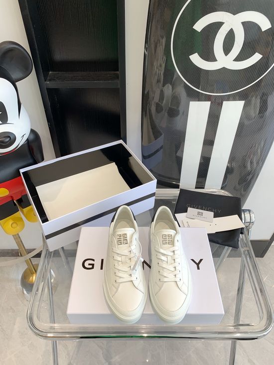 Givenchy Genuine Leather White Casual Shoes With Non-slip Sole