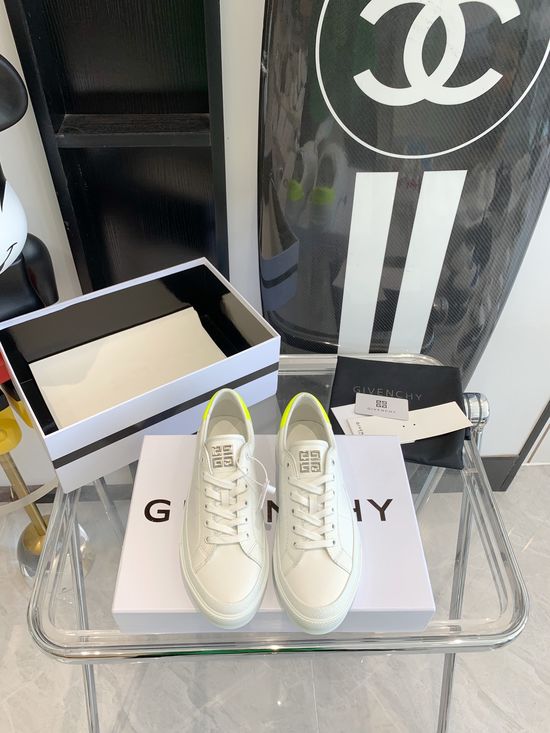 Givenchy Genuine Leather White Casual Shoes With Non-slip Sole