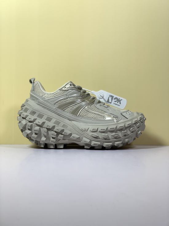 Balenciaga Distressed Khaki Chunky Tread Outdoor Casual Sneakers