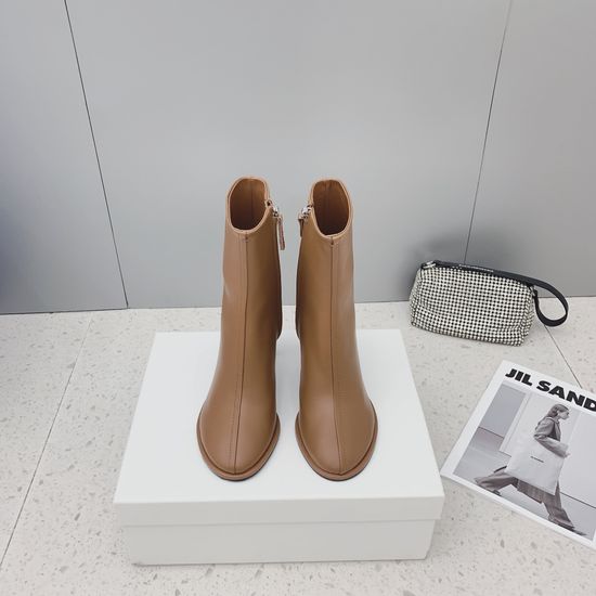 The Row Stylish Front-zip Leather Ankle Boots Comfortable Elevating Footwear