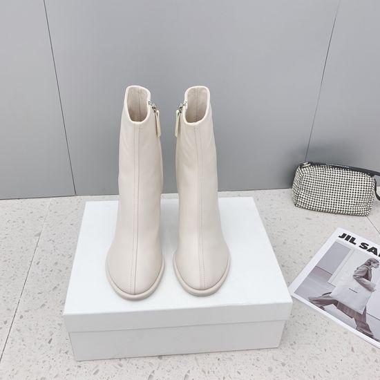 The Row Stylish Front-zip Leather Ankle Boots Comfortable Elevating Footwear
