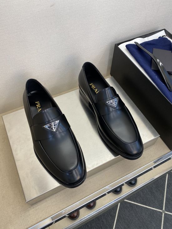 Prada Premium Leather Formal Dress Shoes For Gentlemen