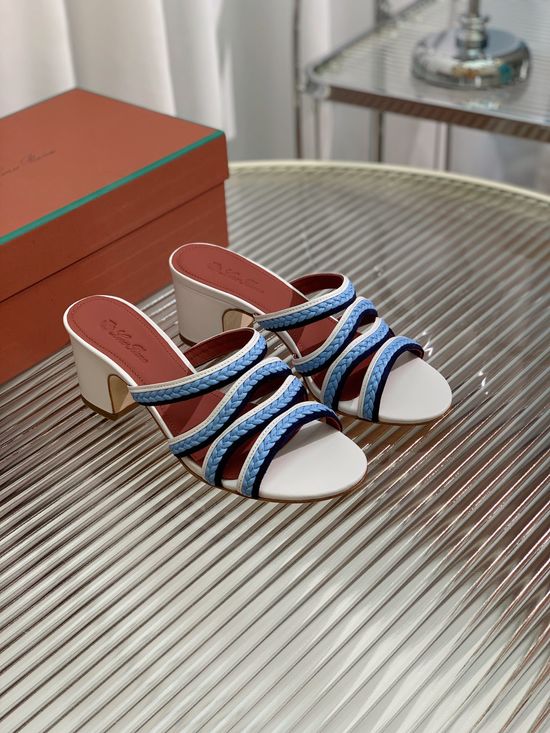 Loro Piana Genuine Leather Comfortable Summer Flat Slides
