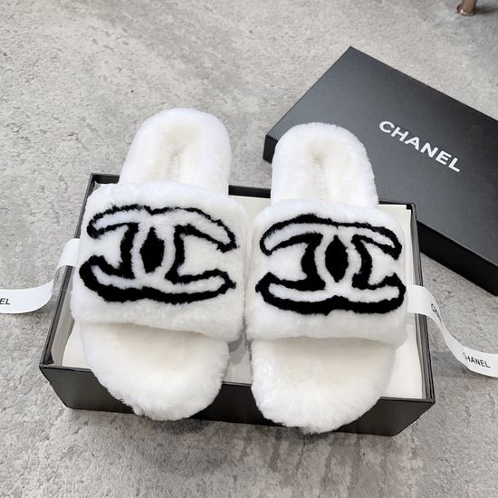 Chanel Classic Thick Sole Wool Lined Slippers