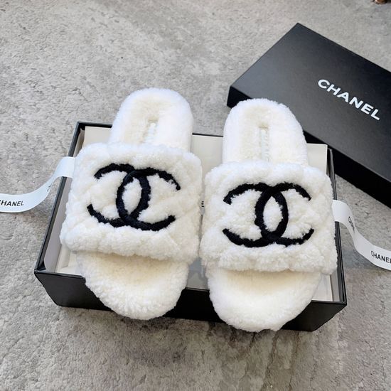 Chanel Classic Thick Sole Wool Lined Slippers