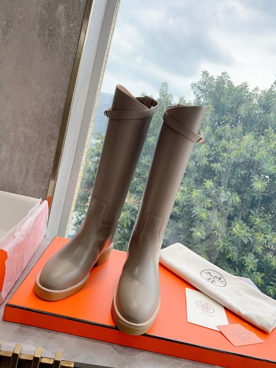 Hermes Premium Handcrafted Ankle Boots with Original Leather