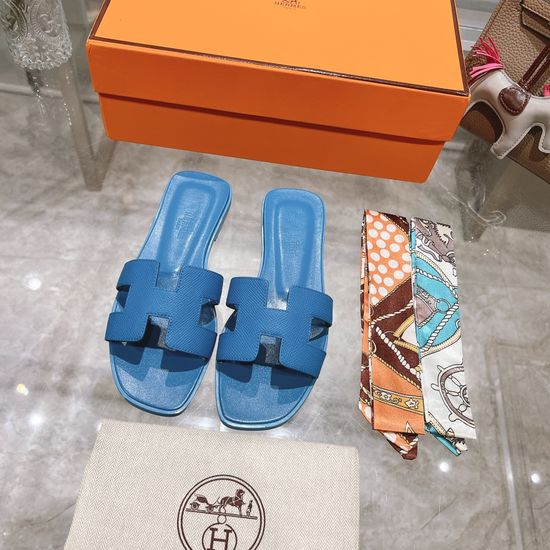 Hermes Calfskin Casual Slides Soft Comfortable Daily Wear Footwear