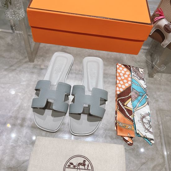 Hermes Calfskin Casual Slides Soft Comfortable Daily Wear Footwear