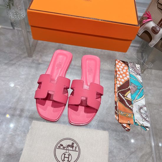 Hermes Calfskin Casual Slides Soft Comfortable Daily Wear Footwear