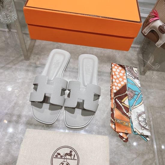 Hermes Calfskin Casual Slides Soft Comfortable Daily Wear Footwear