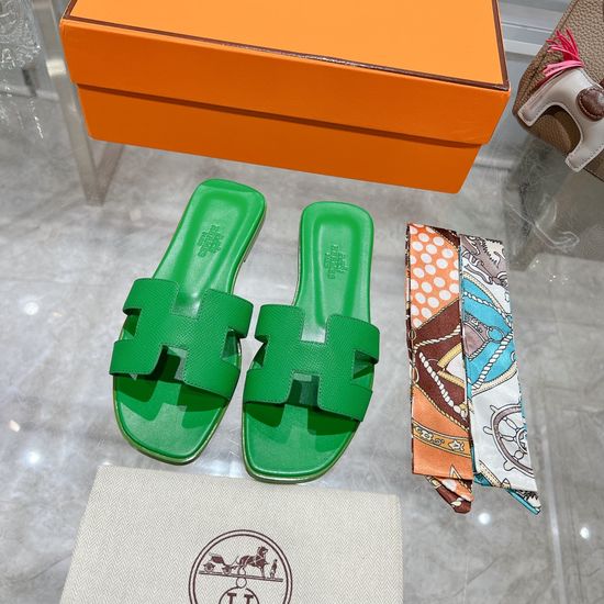 Hermes Calfskin Casual Slides Soft Comfortable Daily Wear Footwear