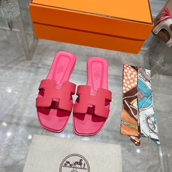 Hermes Calfskin Casual Slides Soft Comfortable Daily Wear Footwear