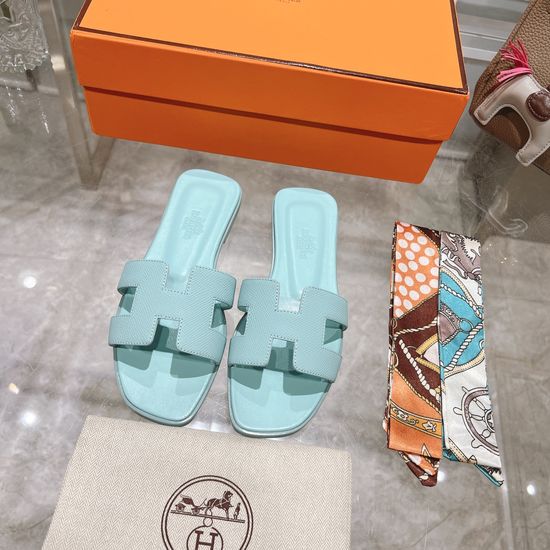 Hermes Calfskin Casual Slides Soft Comfortable Daily Wear Footwear