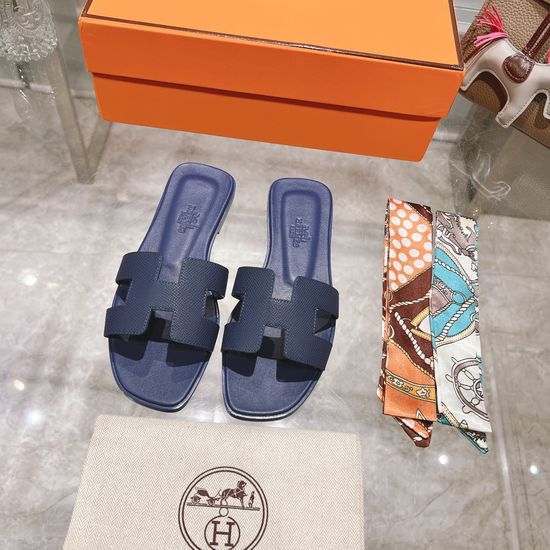 Hermes Calfskin Casual Slides Soft Comfortable Daily Wear Footwear