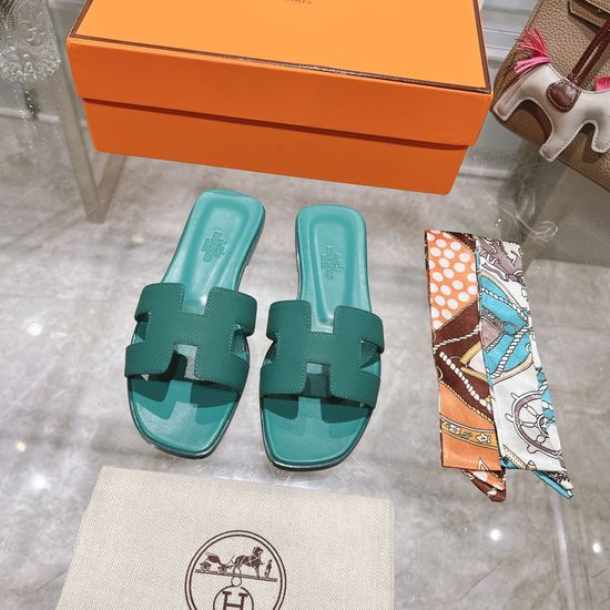 Hermes Calfskin Casual Slides Soft Comfortable Daily Wear Footwear
