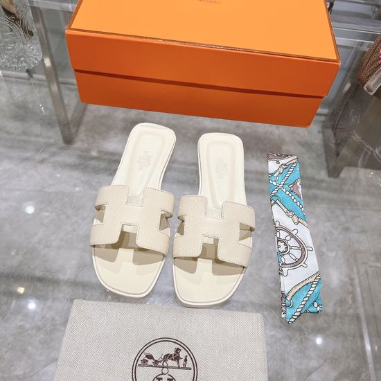 Hermes Calfskin Casual Slides Soft Comfortable Daily Wear Footwear