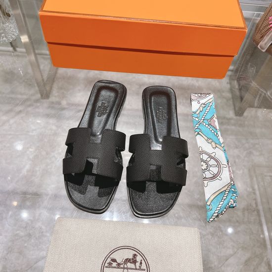 Hermes Calfskin Casual Slides Soft Comfortable Daily Wear Footwear