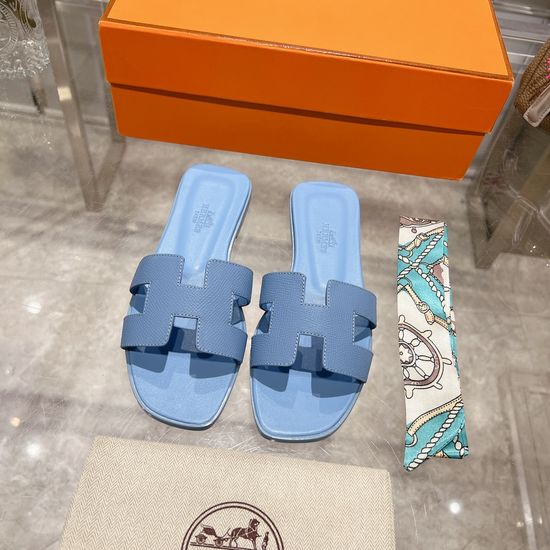 Hermes Calfskin Casual Slides Soft Comfortable Daily Wear Footwear