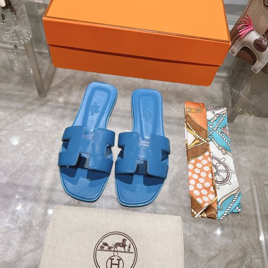 Hermes Calfskin Casual Slides Soft Comfortable Daily Wear Footwear